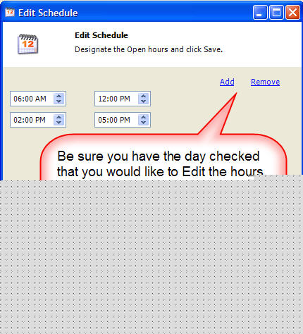Admin Provider Edit Schedule