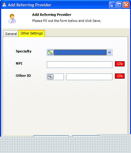 Ref Provider Other Tab