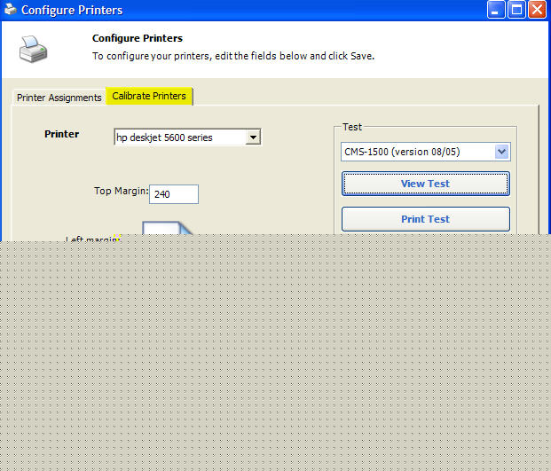 Configure Printers Calibrate