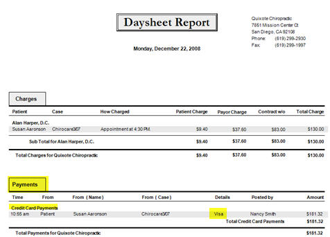 Daysheet Credit Card