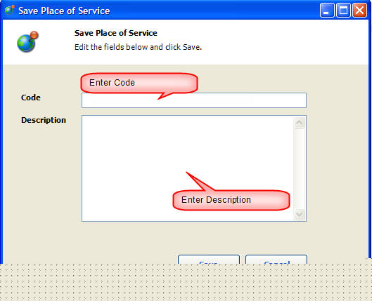 Place of Service Add