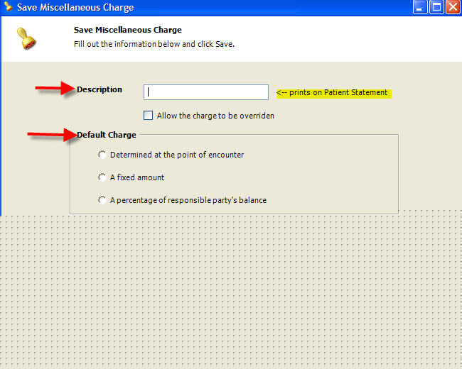 Misc Charges Add