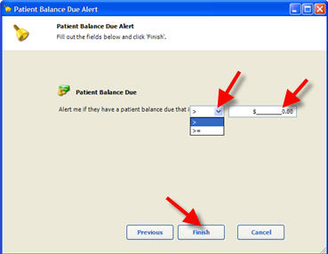 Alerts Patient Balance Due 2