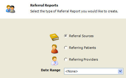 Referral Reports filtered