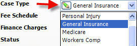 Case Information General Tab Case Type drop down
