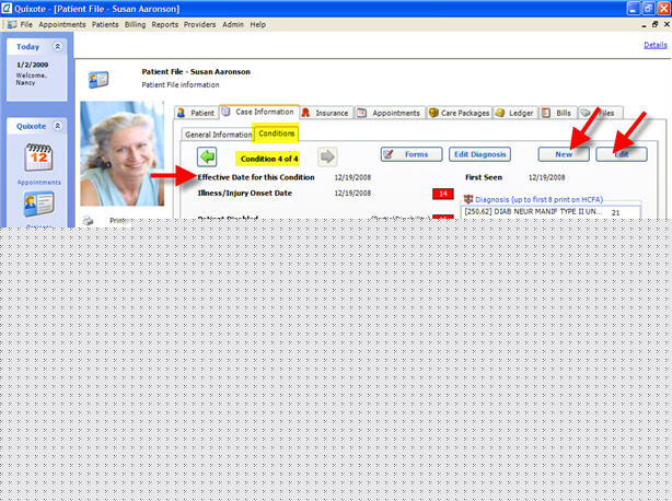 Case Information Condition Tab