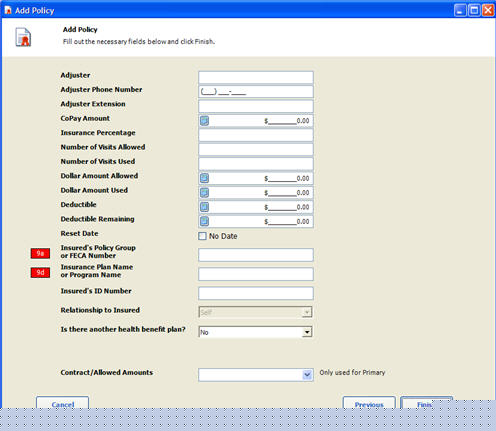 Patient Insurance Coverage Add Policy
