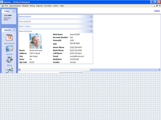 Patient Rolodex Card View