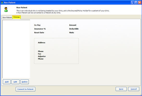 Patient Rolodex New Non Patient Policies