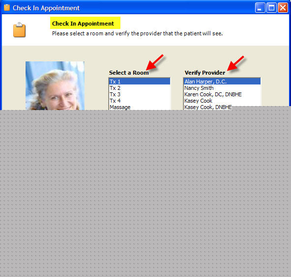 Appointments Workflow Check In