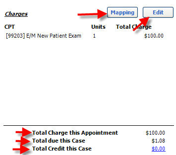Appointments Workflow Check Out Charges
