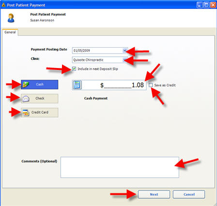 Appointments Workflow Check Out Post Patient Payment