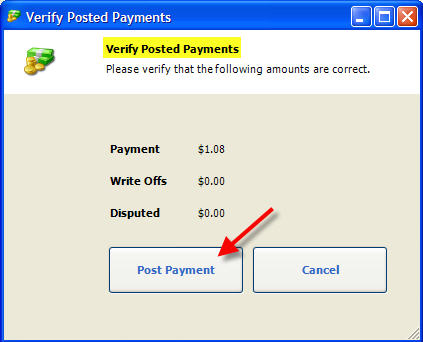 Appointments Workflow Check Out Post Patient Payment Verify
