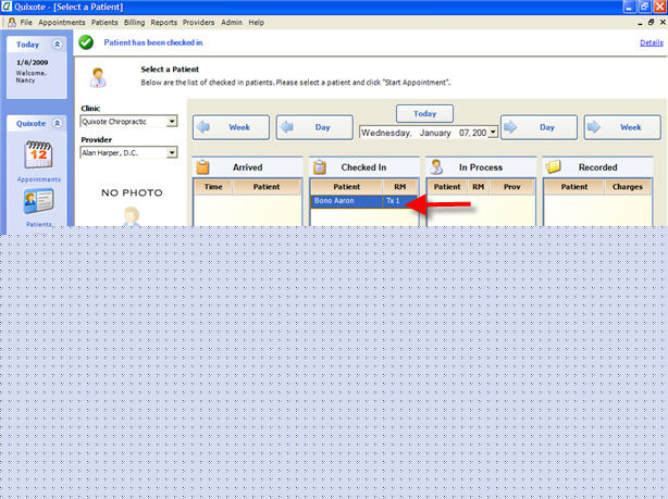 Providers Start Appointment Button