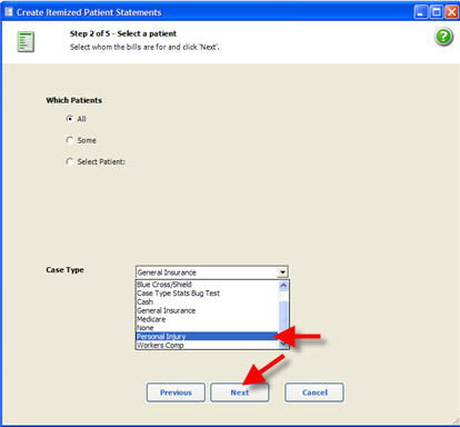 Billing Billing Itemized Statements Step 2