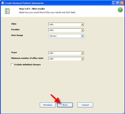 Billing Billing Itemized Statements Step 3