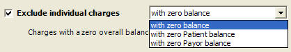 Billing Billing Itemized Statements Exclude individual charges