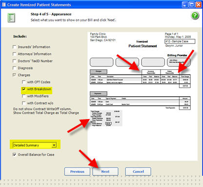 Billing Billing Itemized Statements as Receipt