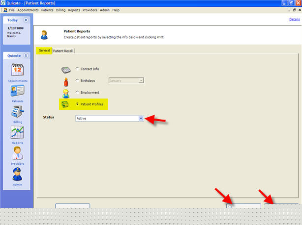 Reports Patients Patient Profiles