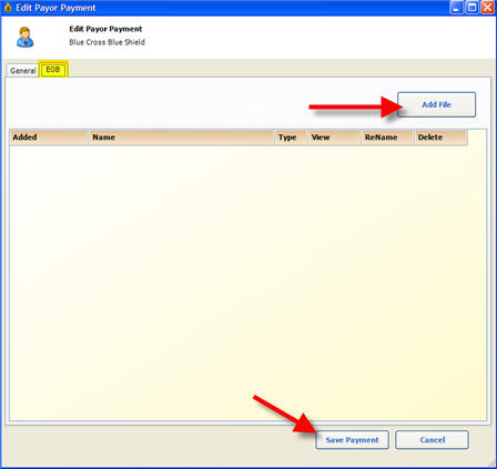 View EOB Add File