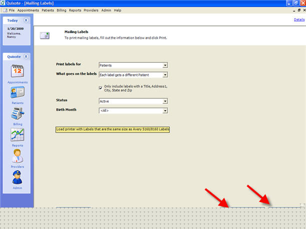 Reports Mailing Labels