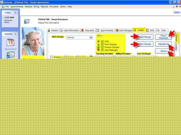 Patient Ledger Tab 1