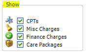 patient ledger tab show