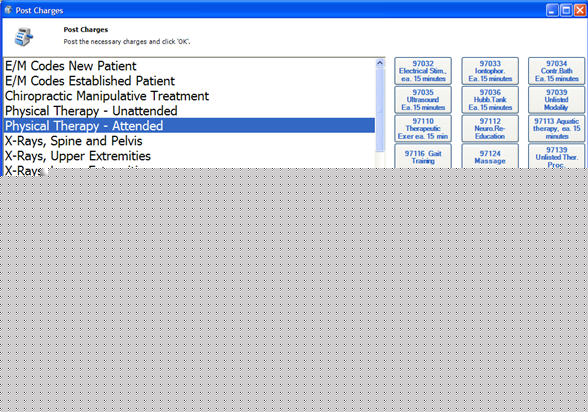 Patient Ledger Tab Add Charge Post Charges