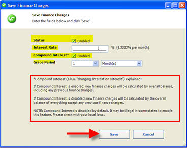 Finance Charges Save