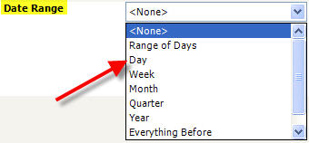Write Off Report Date Range