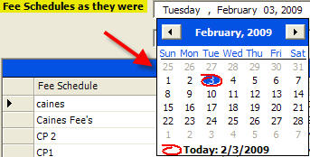 Fee Schedules as they were