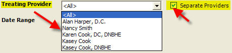 Daysheet Treating Provider