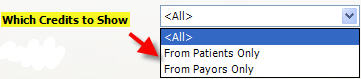 Provider Stats General Tab which credits to show
