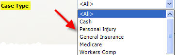 Provider Stats General Tab Case Type