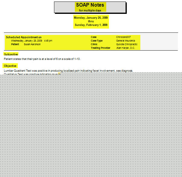 SOAP Notes Example 2